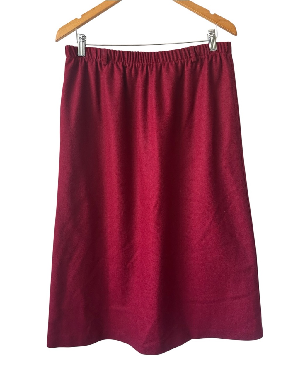 Orvis 100% Wool Red A-Line Women's Skirt